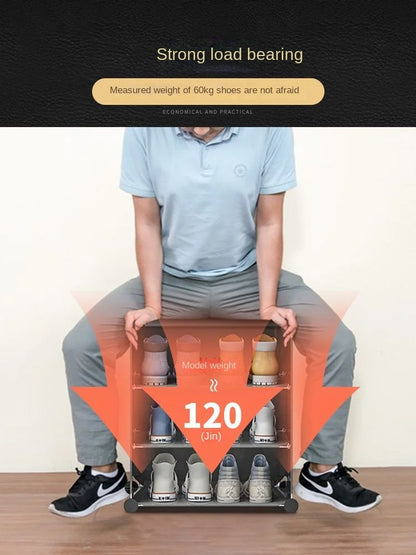 Modern Household Multilayer Plastics Shoe Rack Hallway Cabinets For Living Room Dustproof Storage Shelves Home Bedroom Furniture