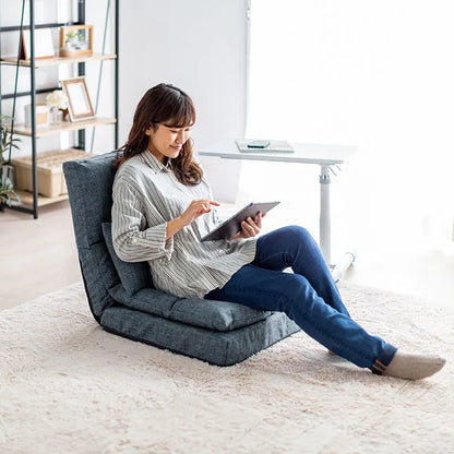 Floor Chair Japanese Style Adult Foldable Multifunctional Leisure Tatami Lazy Sofa Folding Chaise Lounge Soft and Comfortable