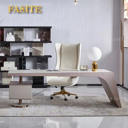 Yenstone Modern Luxury Comfort Lifted Chair Office Office Desk and Chair Giorgetti Light Luxury Computer Desk Boss Manager Chair