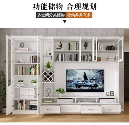 Nordic Living Room Overall TV Cabinet Unit Wall Background Wall Cabinet Modern Minimalist Small Apartment