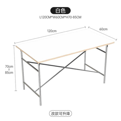 DPstudio vintage simple desk, stainless steel rectangular dining table, blogger, same conference table Bauhaus