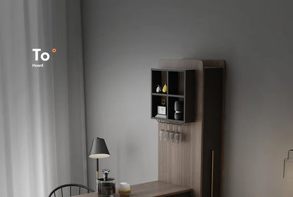 Pqf Retractable Bar Table against the Wall Family Living Room Partition Integrated