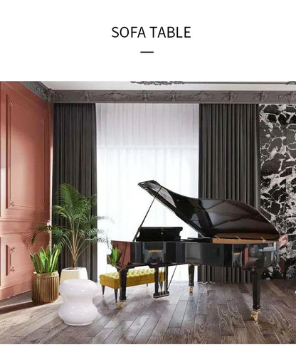 luxury side table black console table  Nordic Contemporary corner coffee table