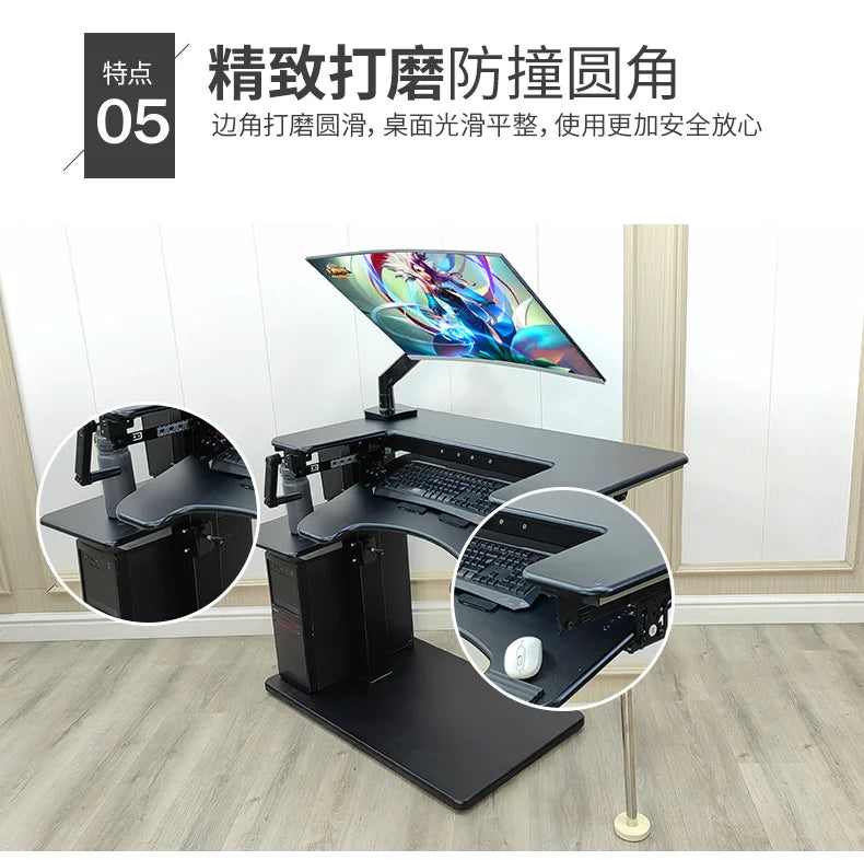 Cross bed computer desk, laptop desktop computer desk, bedside table, lifting table, lazy table, cockpit suspension bracket