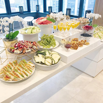 Luxury Fashion Column Buffet Pastry Display Stand Dessert Banquet Table Centerpiece Candy Bar Party Cake Fruit Drink Food Holder