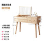 Qf Modern Minimalist Solid Wood Dresser Desk Integrated Mirror Foldable Makeup Table