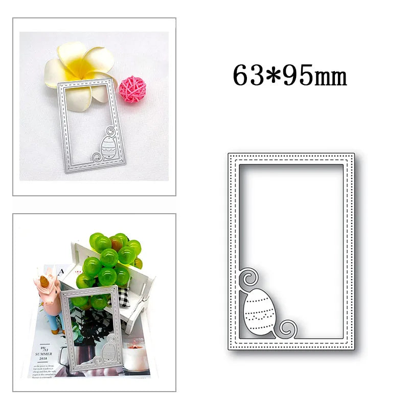 New Hot Selling Christmas Rectangle Frame Series Metal Cutting Die Scrap Book Stamps/photo Albums Decorative Embossed Diy Handma