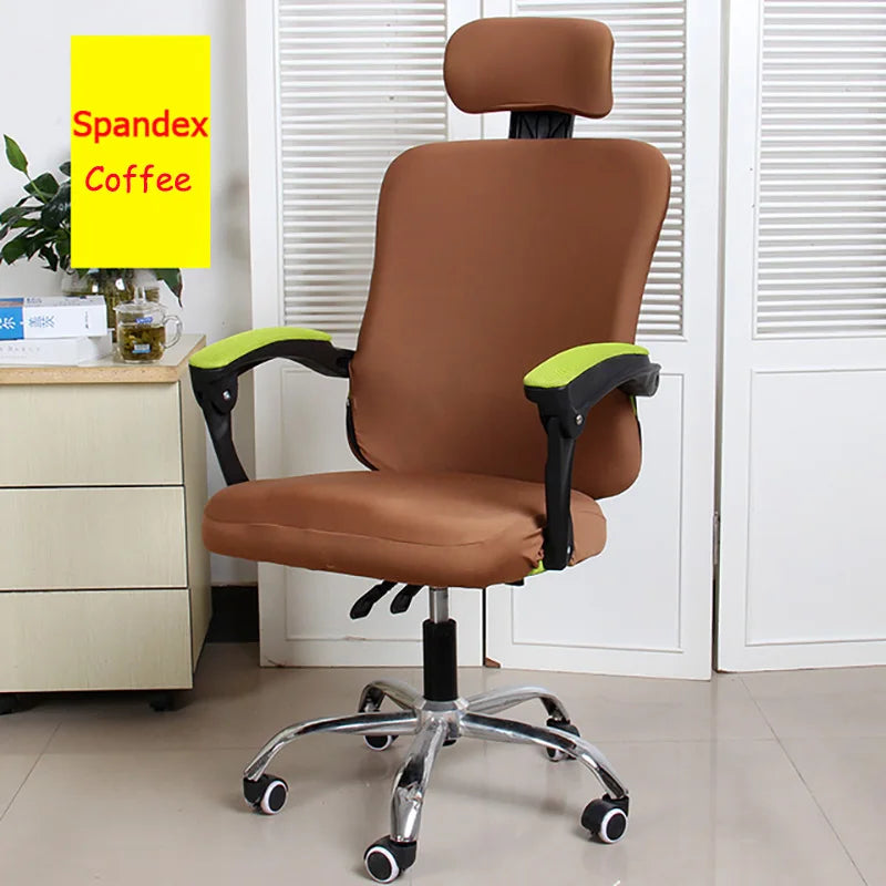 3pcs/lot Office Chair Covers Stretch Spandex Computer Swivel Chair Seat Covers Armrest Gaming Chair Cover Split Chair Slipcovers
