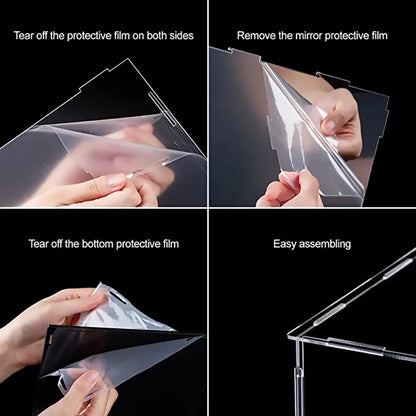 10-40cm Display Box for Collectibles Assemble Clear Acrylic Case Dustproof Protection Showcase for Action Figures Organizing Toy