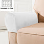 1 Pair Sofa Armrest Covers Velvet Elastic Chair Arm Covers Armrest Protectors for Living Room Included 10 pins to keep covers