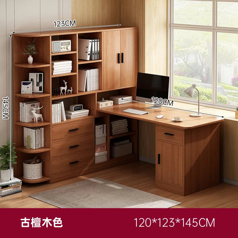 Rental table home bookshelf desk integrated desktop computer desk student study desk corner writing desk combination