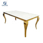 Dining Table Light Luxury Marble Dining Table and Chair Combination Modern Simple Stainless Steel Dining Tab