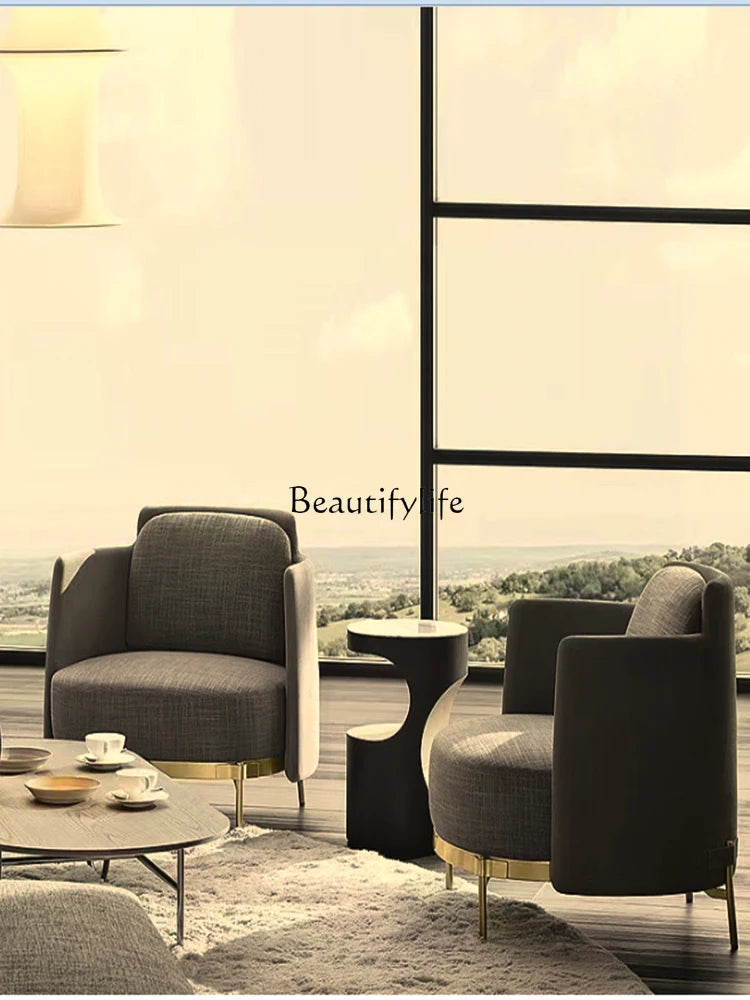 Nordic Single-Seat Sofa Chair Living Room Home Sofa Table and Chair