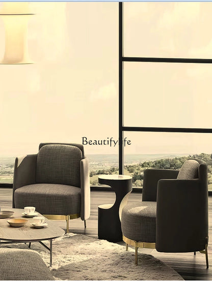 Nordic Single-Seat Sofa Chair Living Room Home Sofa Table and Chair