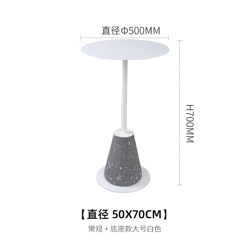 Milk Tea Shop Cement Side Table Simple Modern Concrete Side Table Designer Living Room Nordic Heytea Coffee Shop Round Table