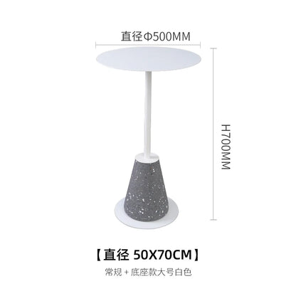 Milk Tea Shop Cement Side Table Simple Modern Concrete Side Table Designer Living Room Nordic Heytea Coffee Shop Round Table