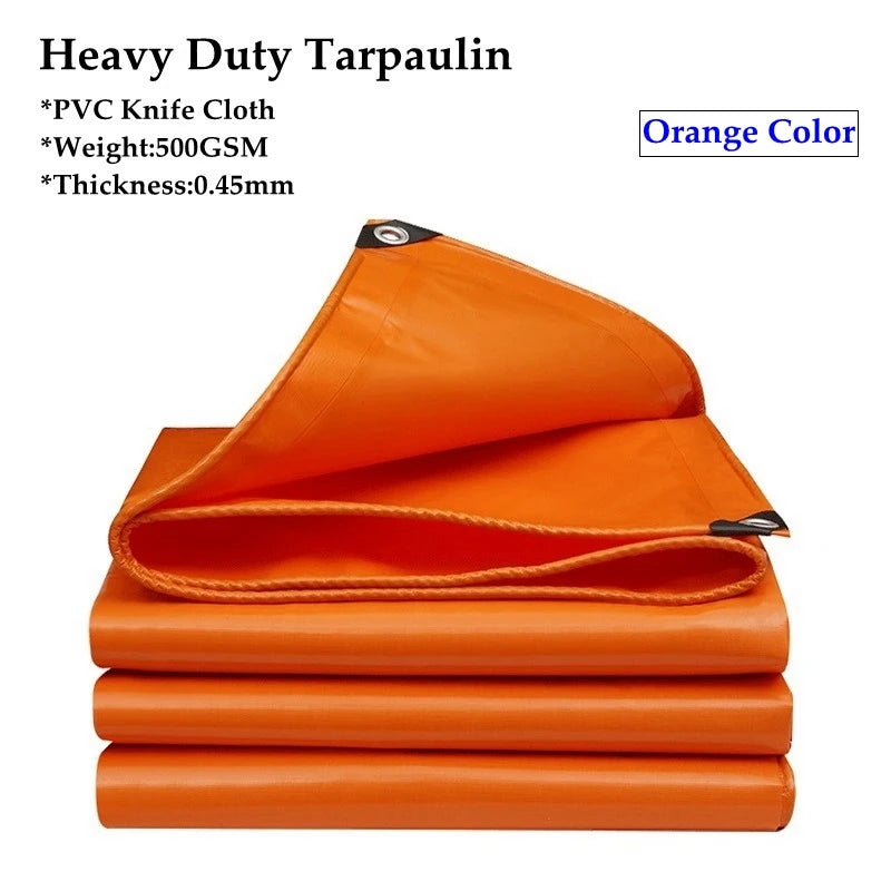 10 Colors 500GSM Heavy Duty PVC Tarpaulin Waterproof Knife Cloth Camping Tent Groundsheet Gazebos Canopy Awnings Shading Sails