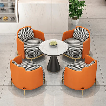 Nordic Single-Seat Sofa Chair Living Room Home Sofa Table and Chair