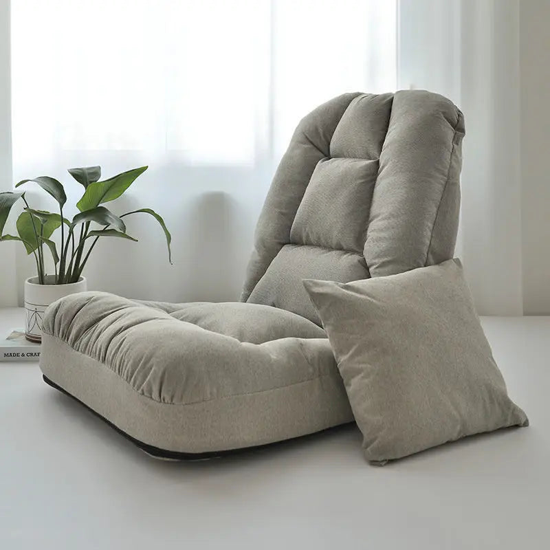 Folding Lounger Home Balcony Living Room Folding Chair Leisure Balcony Lazy Sofa Tatami With Pillow Modern Backrest Deck Chair