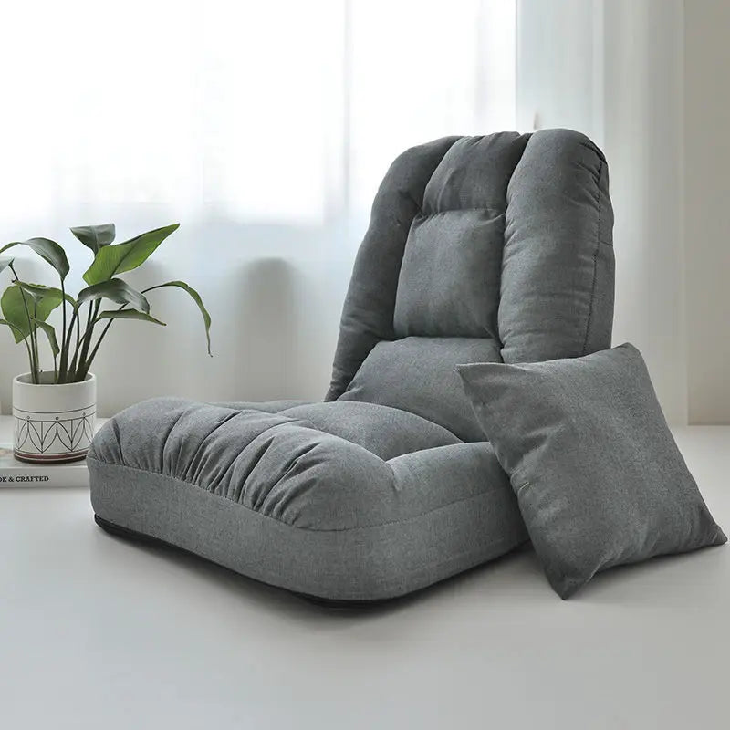 Folding Lounger Home Balcony Living Room Folding Chair Leisure Balcony Lazy Sofa Tatami With Pillow Modern Backrest Deck Chair