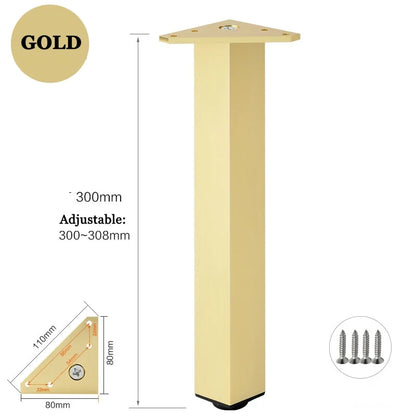 4PCS Furniture Leg Aluminum Triangular Square Sofa Leg with Screw Thickening Metal Furniture Feet Bathroom Cabinet Coffee Table