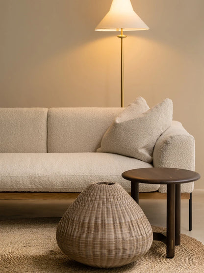 Fabric sofa living room modern simple Nordic chaise longue solid wood corner sofa combination