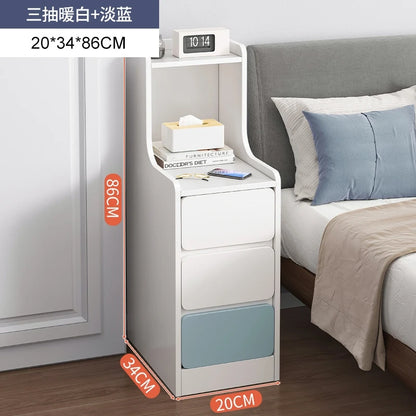 Bedside table, simple modern small ultra narrow storage cabinet, simple bedside storage rack