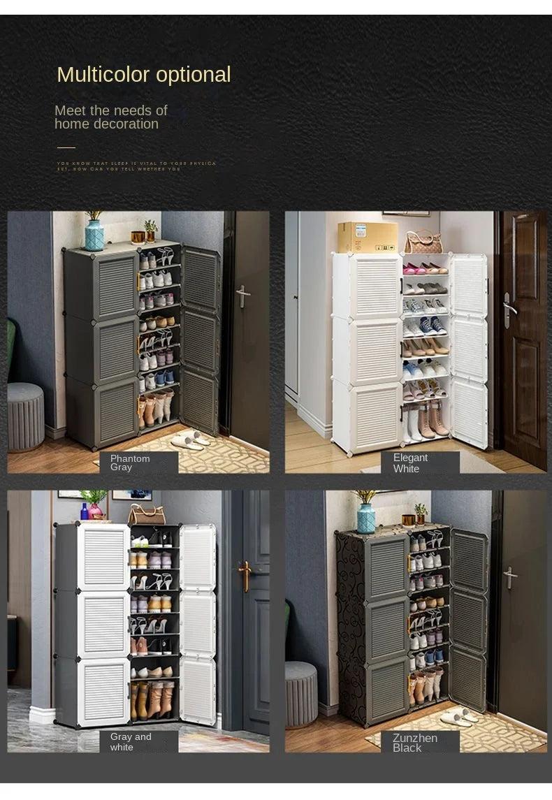 Modern Household Multilayer Plastics Shoe Rack Hallway Cabinets For Living Room Dustproof Storage Shelves Home Bedroom Furniture
