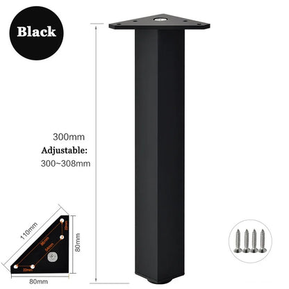 4PCS Furniture Leg Aluminum Triangular Square Sofa Leg with Screw Thickening Metal Furniture Feet Bathroom Cabinet Coffee Table