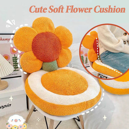 Ins Cute Tulip Sun Flower Seat Back Cushion Living Room Sofa Decorative Throw Pillow Soft Office Chair Cushion Home Decor Pillow