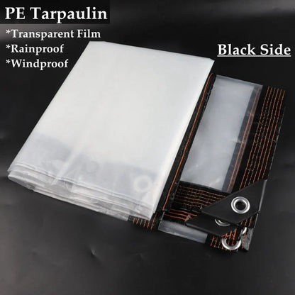 New Transparent PE Tarp Gazebo Canopy Awnings Outdoor Garden Succulent Plants Rainproof Cloth Keep Warm Tarpaulin