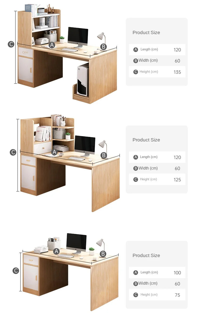 Rental table home bookshelf desk integrated desktop computer desk student study desk corner writing desk combination