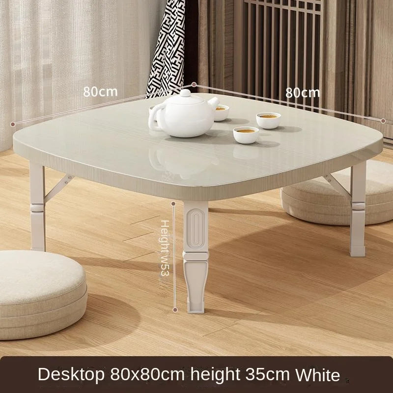 Furniture For Home Folding Household Small Tea Coffee Square Tables Simple Dining Carpet Tatami Bed Desk Balcony Computer Table