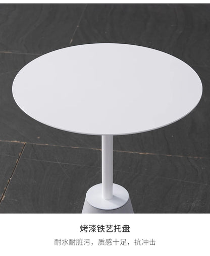 Milk Tea Shop Cement Side Table Simple Modern Concrete Side Table Designer Living Room Nordic Heytea Coffee Shop Round Table