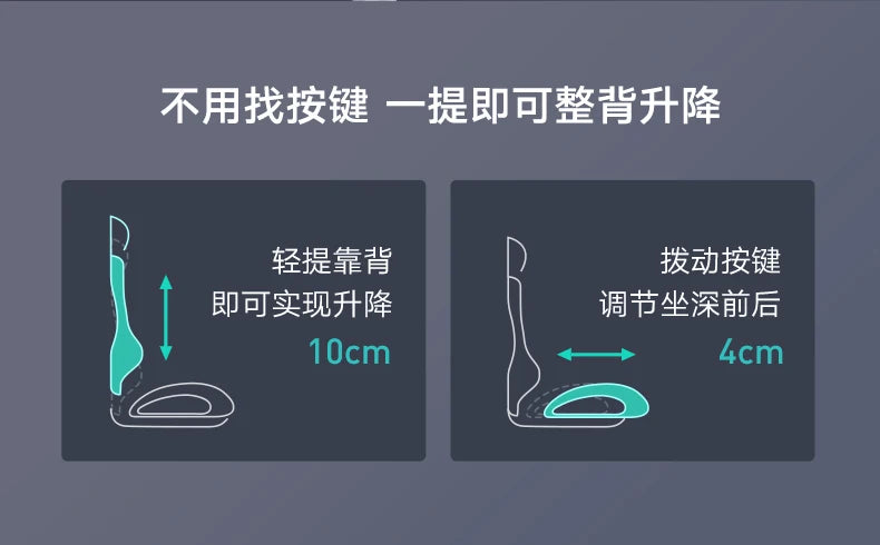 Black and white tone E3 three-zone waist protection ergonomic chair office computer chair