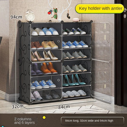Shoe Rack Cabinets Shelf Shoes Storage Organizer Cupboards Furniture Hallway Entrance Multiple Layer Dustproof Cover Transparent