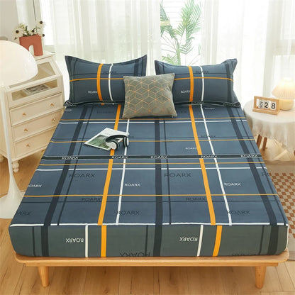 Yaapeet Home Textile Cartoon Blue Whale Bedding Fitted Sheet King Queen Single Size Boy Girl Kid Bed Mattress Cover Protector