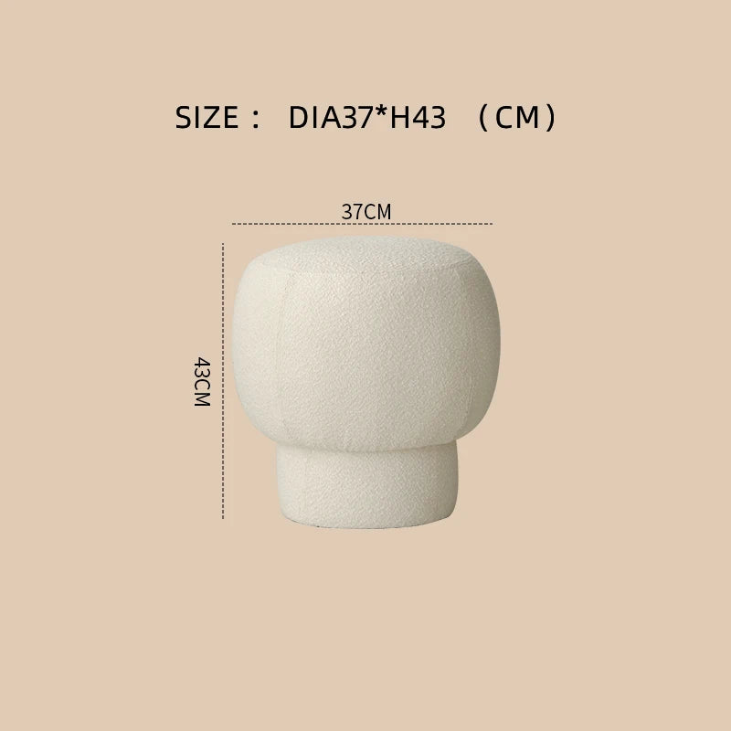 Nordic Furniture, Living Room Sofa Stools, Bedroom Dressing Stool, Porch Shoe Changing Stool, Circular Mobile Seat,Leisure Chair