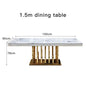 Luxury White Marble Dining Table And Chair Combination Rectangular Household Italian Type Large Concise Mesa Modern Furniture