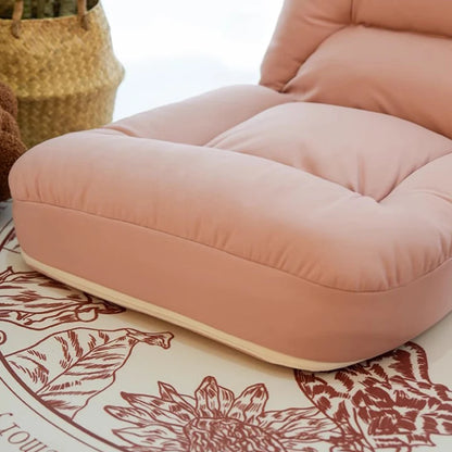 Folding Lounger Home Balcony Living Room Folding Chair Leisure Balcony Lazy Sofa Tatami With Pillow Modern Backrest Deck Chair