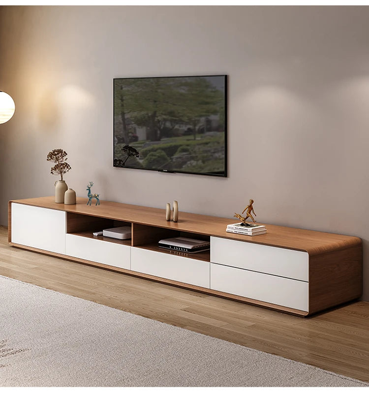 HYP Simple TV Cabinet Coffee Table Combination Nordic Set Modern Living Room Floor Cabinet Large and Small Apartment Type