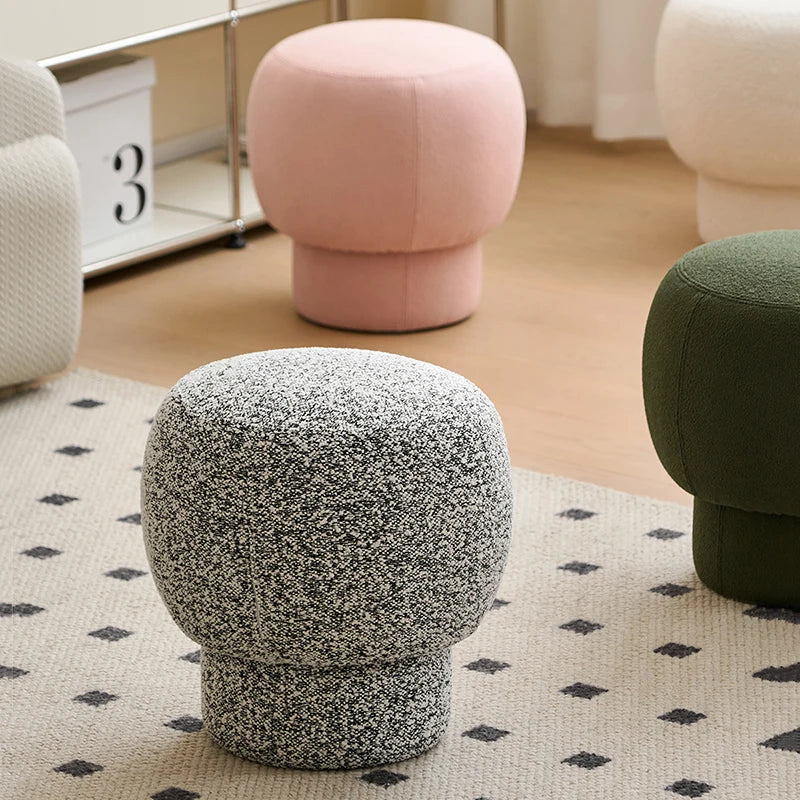Nordic Furniture, Living Room Sofa Stools, Bedroom Dressing Stool, Porch Shoe Changing Stool, Circular Mobile Seat,Leisure Chair