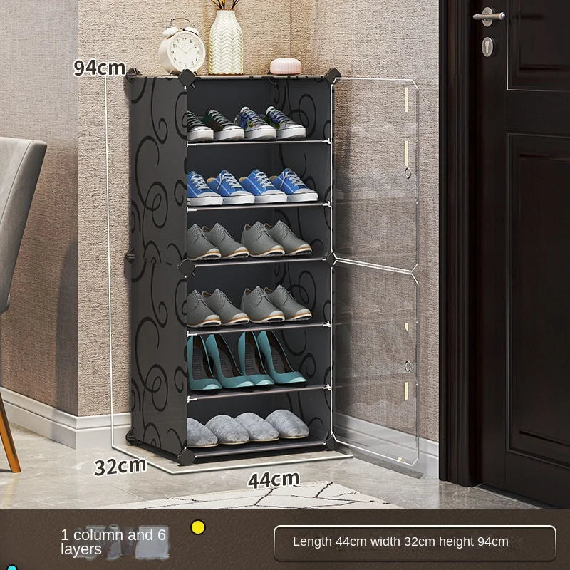 Shoe Rack Cabinets Shelf Shoes Storage Organizer Cupboards Furniture Hallway Entrance Multiple Layer Dustproof Cover Transparent