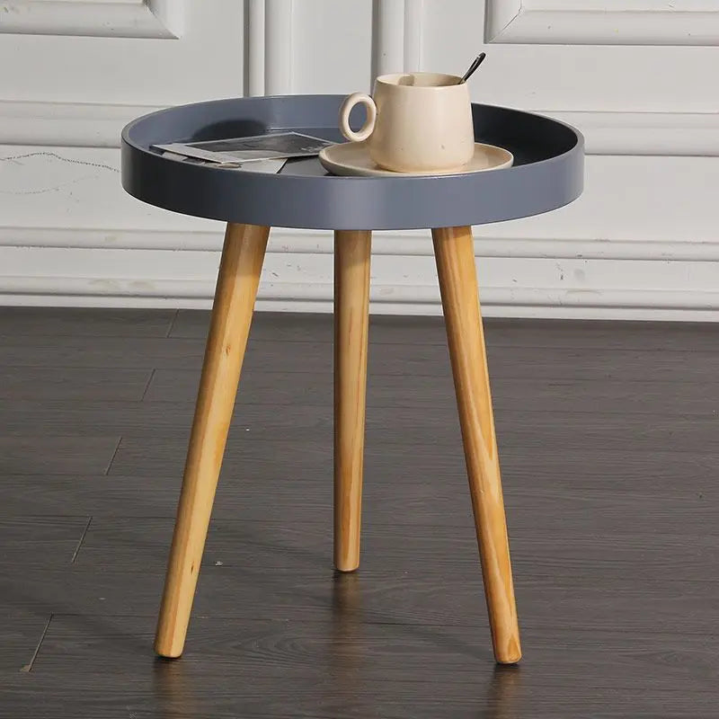 Nordic Furniture Small Coffee Tables Family Modern Balcony Live Room Bedroom Sofa Side Corner Movable Tray Round Table Assembly