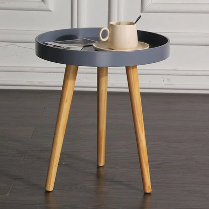 Nordic Furniture Small Coffee Tables Family Modern Balcony Live Room Bedroom Sofa Side Corner Movable Tray Round Table Assembly
