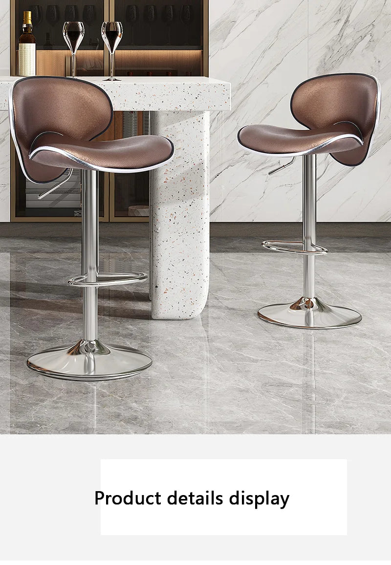Bar Furniture High Stools Kitchen Adjustable Lift Backrest Bar Chair Swivel Nordic Bar Counter Sofa Chairs Bar Banks Dining Seat