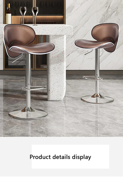 Bar Furniture High Stools Kitchen Adjustable Lift Backrest Bar Chair Swivel Nordic Bar Counter Sofa Chairs Bar Banks Dining Seat