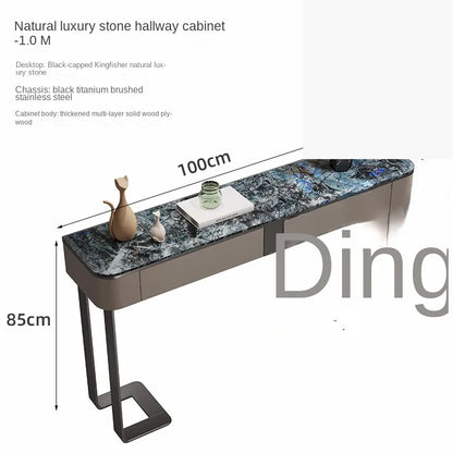 Light Luxury Console Tables Simple Modern Living Room Entrance Side View Table High-End Natural Marble Entrance Cabinet