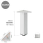 4PCS Furniture Leg Aluminum Triangular Square Sofa Leg with Screw Thickening Metal Furniture Feet Bathroom Cabinet Coffee Table