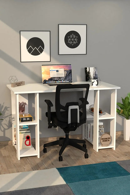Hypo Bookshelf Study Desk Black computer desk book shelves office furniture quality decorative interior office design studying.